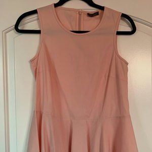 NWOT Peserico Tricot Pink Cotton Peplum Top Sz38